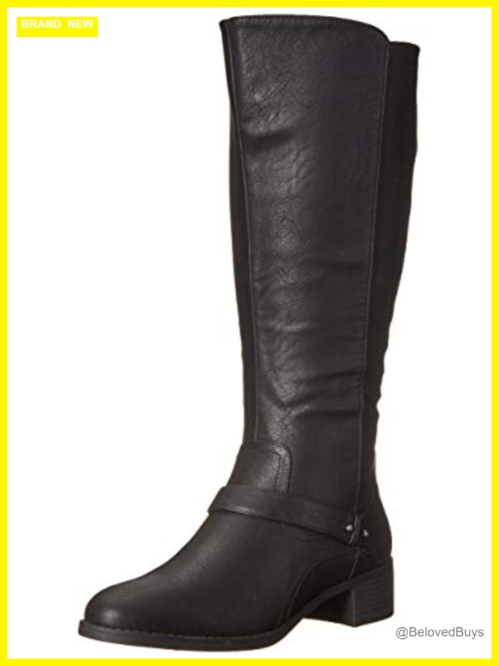 Easy Street Jewel Plus Faux Leather Mid-Calf Boots Block Heel